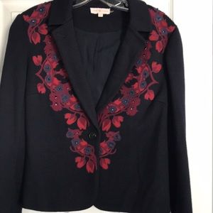 Tory Burch Navy Embellished Jacket